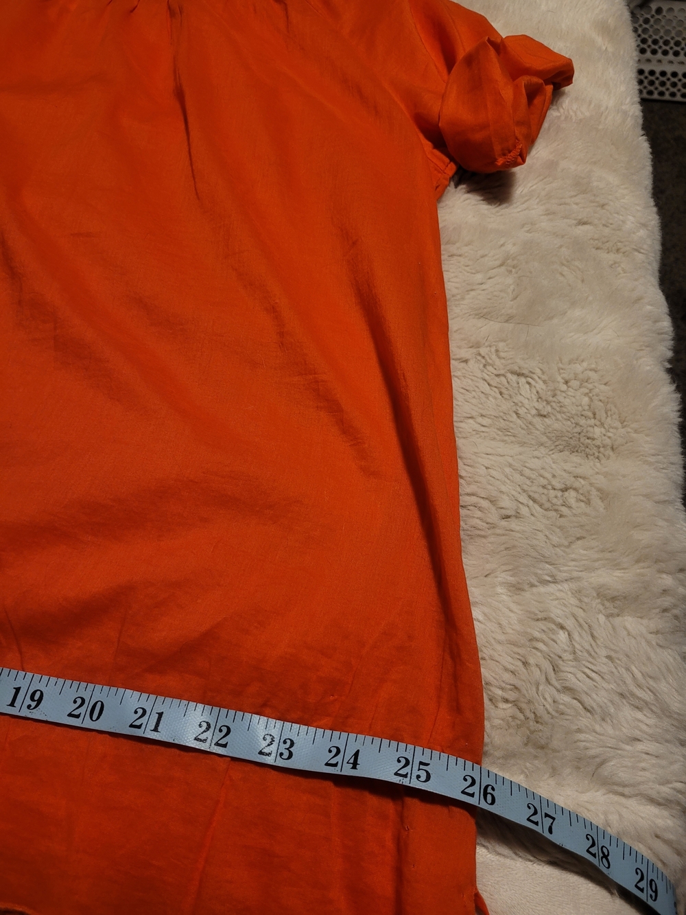 Sundance, Beautiful orange, cotton top In large. Short-Sleeve - Picture 15 of 15